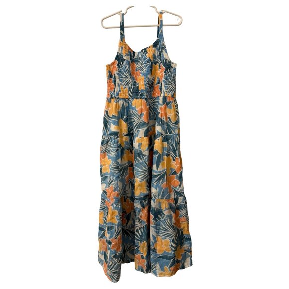 abercrombie kids Other - Abercrombie Floral Maxi Dress Blue/Orange Kids Size 9/10